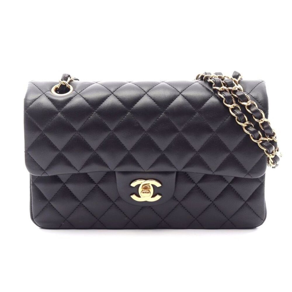 Chanel Lambskin Matelasse W Flap Shoulder Bag